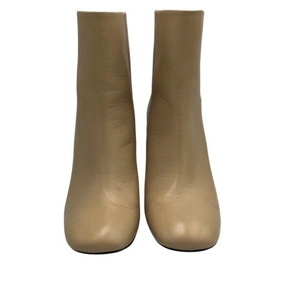 Zara Womens High Heel Ankle Boots Booties Tan Back Zipper EU 37 US 6.5 Mob Wife - Picture 4 of 16